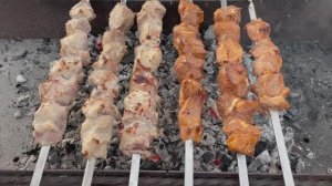 Шашлык на майские праздники 🔥Шашлык из свиной шеи🔥Два маринада 👍 #шашлык #майские праздники