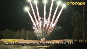 SR 003 White strobe mine green tiger tail  (MA) Тип-W 1.2” X 7 10/1