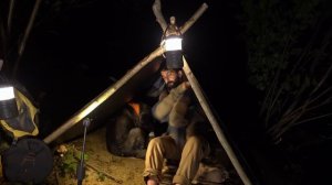XAKAH  Catch and Cook, Primitive Fishing. Bushcraft Tarp Shelter