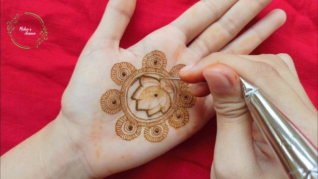 Mandala Mehndi Design 2021 || Lotus mehndi design || Meher's Henna смотреть онлайн