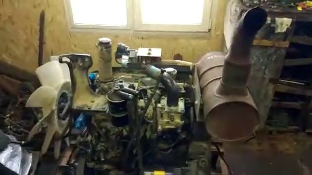 Запуск дизельного двигателя KOMATSU 4D95L