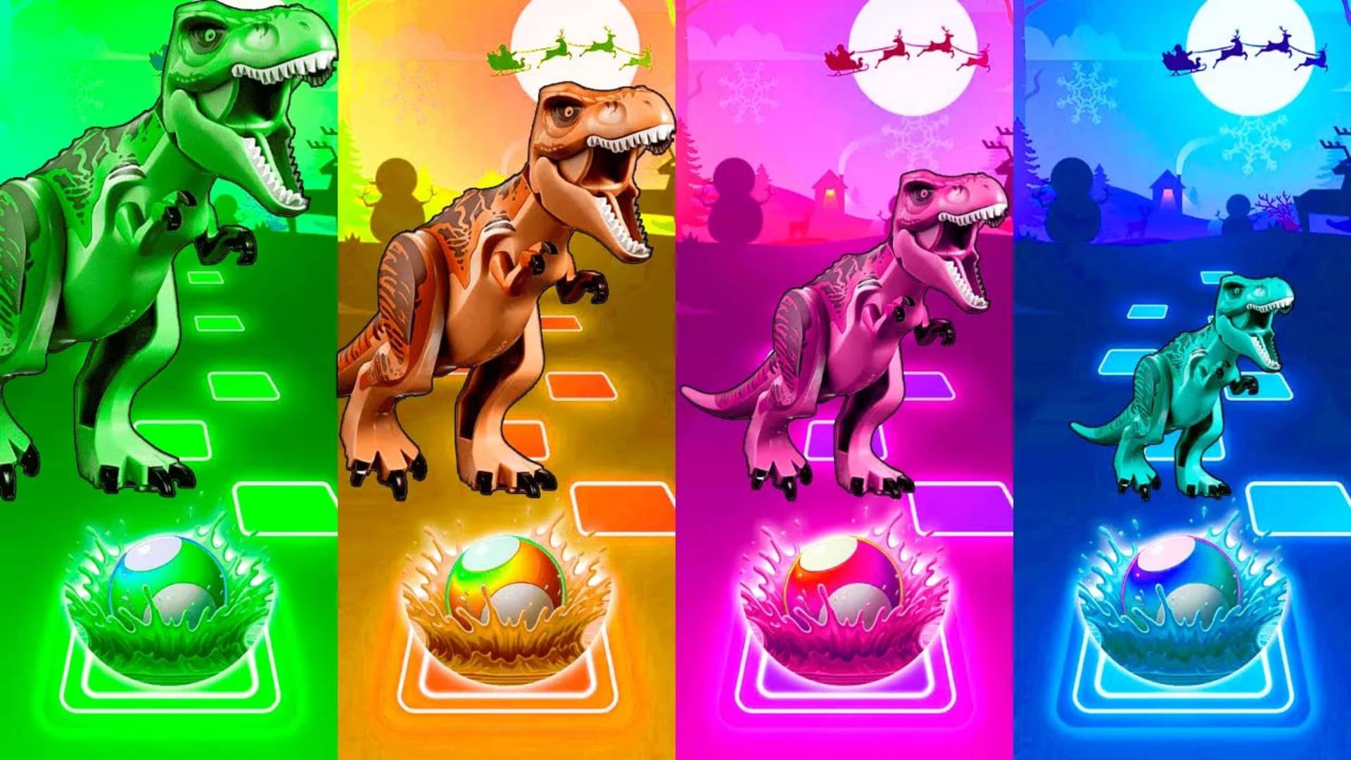 Я сыграл за ЛЕГО ДИНОЗАВРА | Tiles Hop