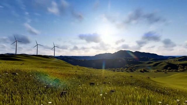 Relaxing Wind Farm | Ambient Sound Meditation