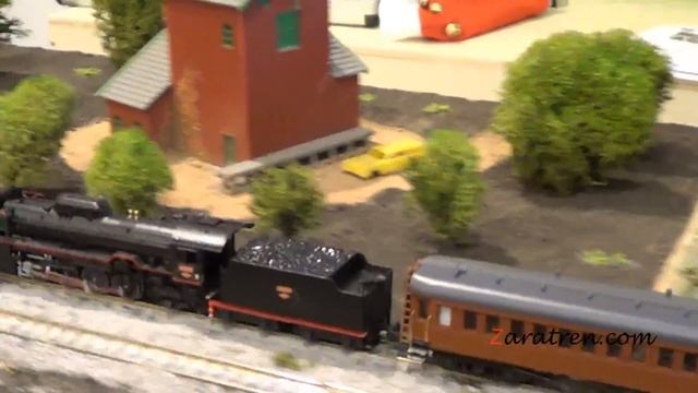 Locomotora vapor Mikado 141, Renfe, epoca III-IV, escala N, En módulos de la AGENZ смотреть онлайн