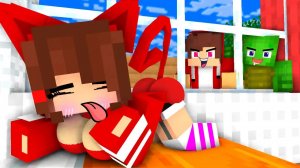 Сестра Джеки превращается в милую кошечку! - Анимация для Майнкрафт