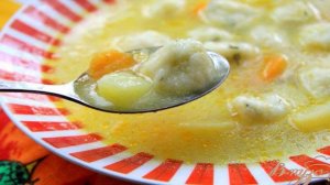 Суп с сырно-творожными крокетами