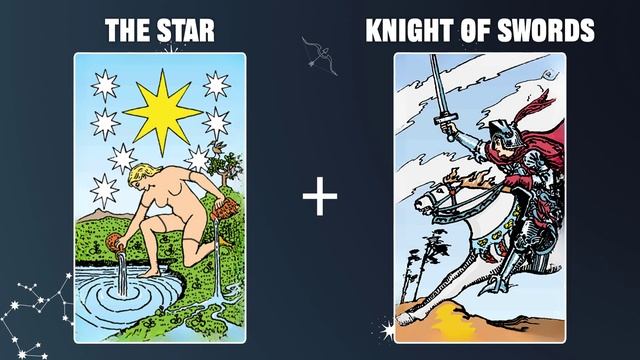 The Star & Knight of Swords 💡TAROT CARD COMBINATION AND MEANING