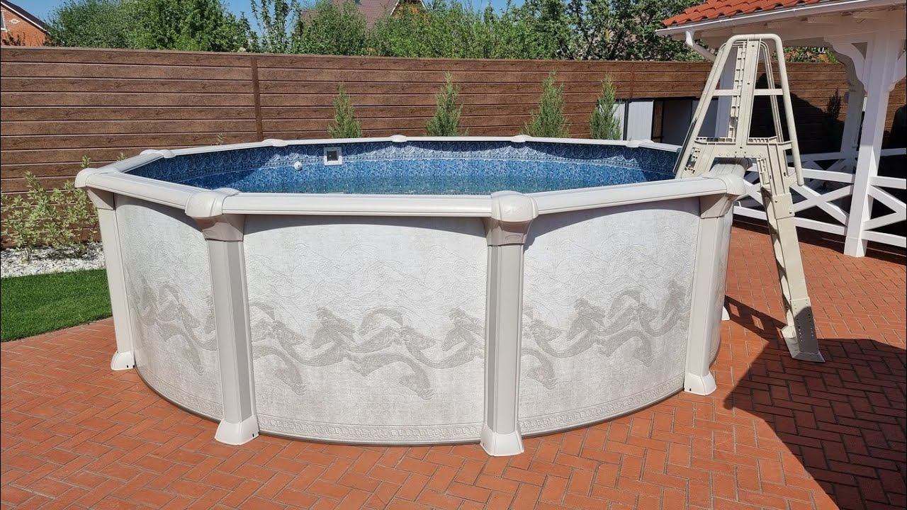 Бассейн каркасный + Полный комплект оборудования! Круглый бассейн 4.6х1.35 Гибралтар под ключ смотреть онлайн