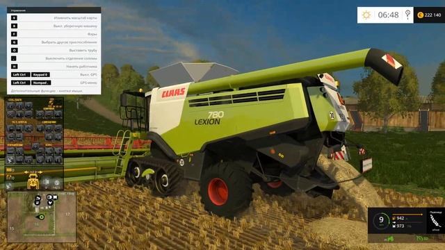 Мод комбайн Claas Lexion 780 TT v 1.1 Farming Simulator 2015 смотреть онлайн
