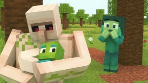 КРУТАЯ ИСТОРИЯ Железный голем и зомби -  мультфильм про МАЙНКРАФТ