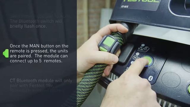 Festool Bluetooth Modules & Remotes - Festool 202097 Remote Control CT-F I/M-Set For CT 26 / 36 / 4 смотреть онлайн
