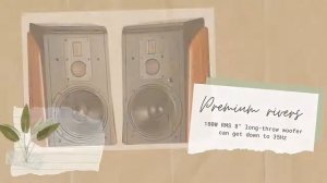 💙Swans Speakers M500 Hi-Fi Active Bookshelf Speaker with 8 Inch Woofer 3 Way Crossover