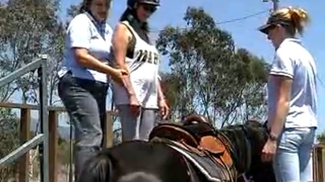 Therapeutic Horseback Riding : Mounting a Horse from a Ramp