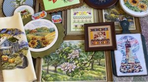 Вышивка крестом/“В гостях у солнца” и “Белая тыковка”/ Мои вышитые работы по авторским схемам.