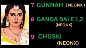 SHARON PARMAR UPDATED UNCUT WEB SERIES LIST | NEONX | FUGI | MOODX