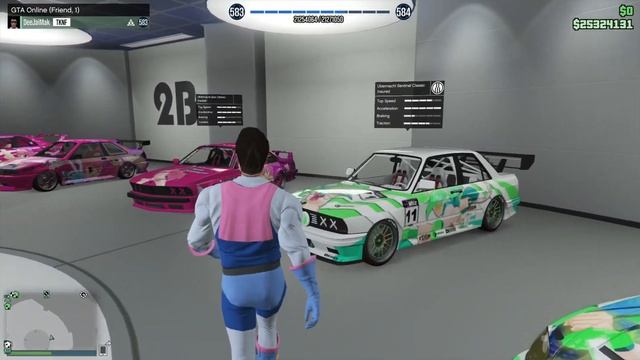 All Princess Robot Bubblegum and Shiny Wasabi Kitty car liveries in GTA Online