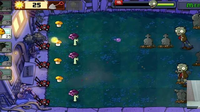 Проходим 1 уровень в зомби против растений смотреть онлайн