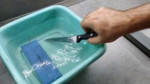 Точим нож водными точильными камнями