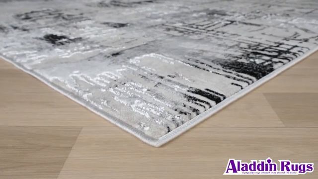 Abdera Modern Design Black Rug-4004