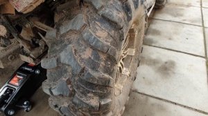 Шприцевание кулаков задних рычагов квадроцикла CFMOTO