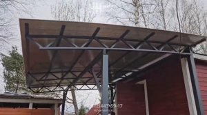 Навес для дачи из поликарбоната