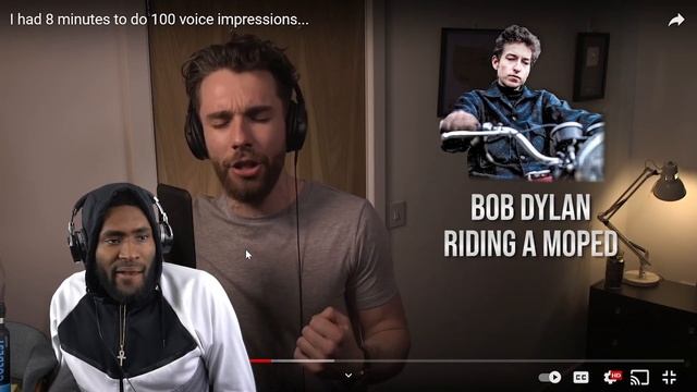 THIS IS HILARIOUS!!!! I had 8 minutes to do 100 voice impressions... (Reaction!!) смотреть онлайн