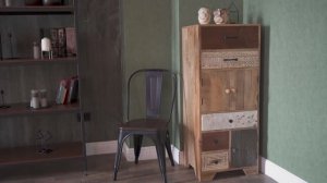 Узкий высокий комод из массива, ГОБИНД 7 ящиков