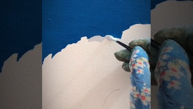 Написание картины Ярко-белые облака 2019