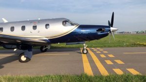 Pilatus PC 12 jet turbine start-up