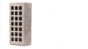 Кирпич облицовочный серый одинарный бархат М-300 ЖКЗ. Артикул на сайте kirpich.ru:  7484