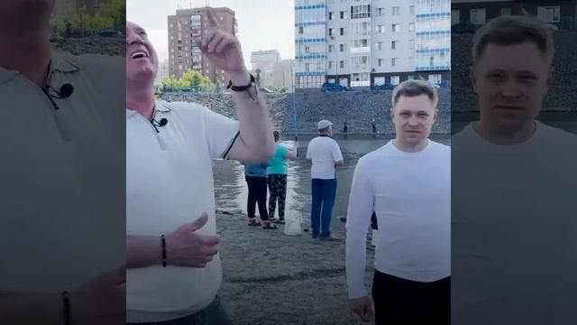 Сергей Натаров и Илья Запрудин   Новый мост на Ярыгинской набережной