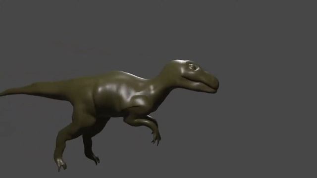 Velociraptor running 3d animation Blender 2.93 смотреть онлайн