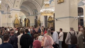Пасхальная ночь в церкви Николая Чудотворца на Трех горах в Москве. 20.04.2025