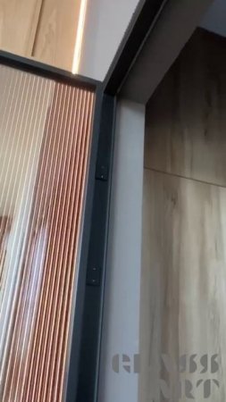 Стеклянная межкомнатная дверь.