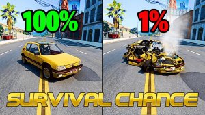 Реалистичные аварии с шансом на выживание #46 😱|BeamNG.Drive| Бименджи Драйв