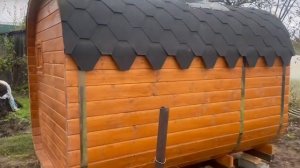 Баня бочка "Квадро" 3 метра с предбанником купить в Сарове.
