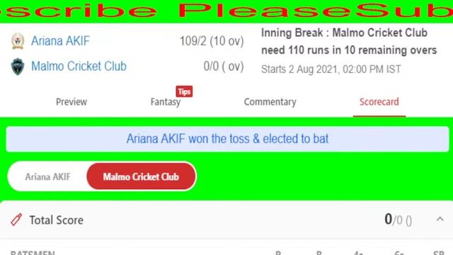 Ariana AKIF Vs Malmo Cricket Club, AF vs MAL, 02nd Match, ECS T10 Romania Live Score Streaming 2021 смотреть онлайн