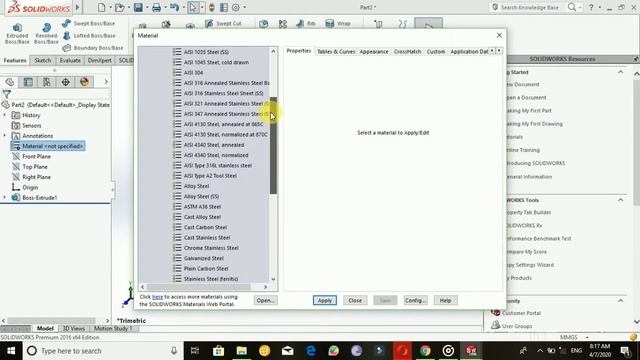 SOLIDWORKS PRODUCT DRAWING TUTOEIAL 3 WOOD TABLE | How to add material | colour