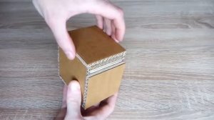 Как сделать копилку из картона   How to make a piggy bank from a cardboard