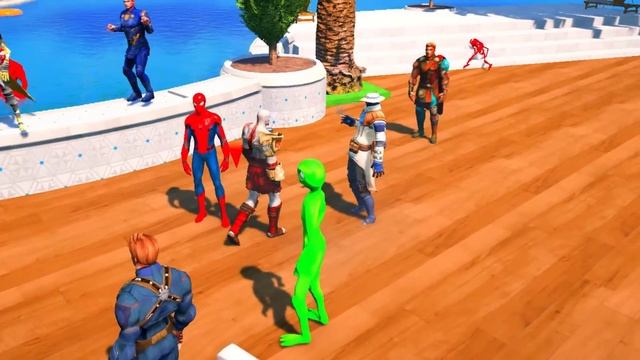DESI Avengers and Godzilla Attacked by Black Saitama in GTA 5  GTA V GAMEPLAY 208