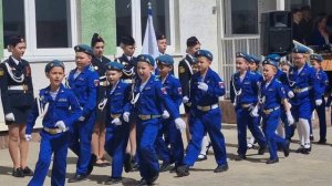 Егор и Соня на первом торжественном параде как кадеты. Памяти освобождения Крыма