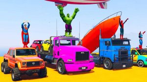 Мультики про Машинки и Веселые Песенки для Детей Полицейская Машина и Цветные Грузовики для Детей