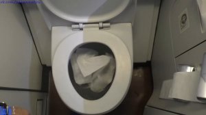 Обзор туалета самолет Airbus A330-300 Перелет Москва - Гуанчжоу