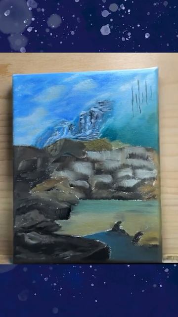 «Горная река», картина маслом, 15х20см #живопись #картина #пейзаж #nammyart #горы смотреть онлайн