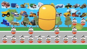 Мультик с машинками   50 киндер сюрпризов   Спецтехника  Пожарная машина   Скорая помощь   Трактор