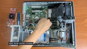 HP COMPAQ ELITE 8300 - Teardown, upgrade RAM, SSD, and GPU in 4K (small form factor)