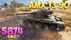 AMX 13 90 - 4 Фрагов 5.8K Урона - Большой свет! - Мир Танков