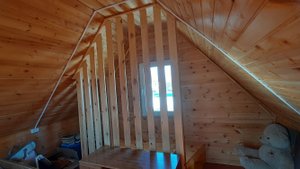 Перегородка на даче 2й этаж