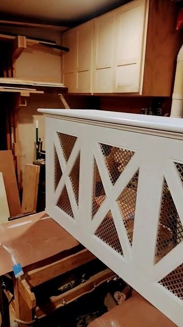 woodworking project ideas----window seatradiator cover!!! stamps tin.
