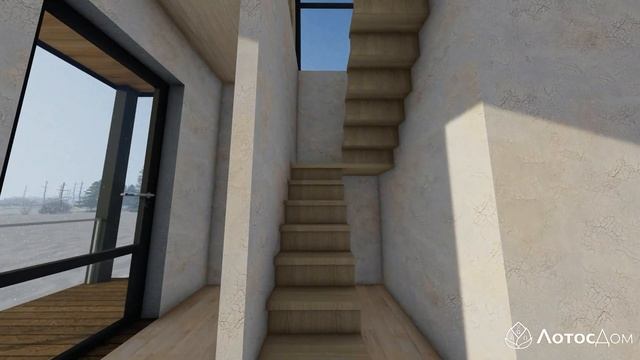 Модульный дом 50м2 с огромной спальней, панорамной крышей, балконом, террасой на двух этажах. смотреть онлайн